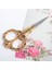 2 Adet Vintage Çiçek Desenli Makas 1 Adet Retro Makas Avrupa Antika Vintage Nail Art Makas 7.8*15 cm Boyutu Metal Tırnak Makası (Yurt Dışından) 3