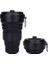 Katlanabilir Seyahat Kupası - 1 Paket Silikon Katlanır Kamp Kupası Kapaklı Spor Şişe - Genişletilebilir Haşlanmaya Karşı Korumalı Içme Bardağı - 19 Oz Taşınabilir Şişe (Siyah) (Yurt Dışından) 1