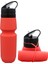 Açık Spor Bisiklet Su Bardağı Katlanabilir Gıda Sınıfı Silikon Dağcılık Su Isıtıcısı Tutku Kırmızı 500ML (Yurt Dışından) 1