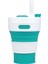 Katlanabilir Kamp Pipetli Bardak Silikon Katlanır Kahve Fincanı Spor Şişe Taşınabilir Seyahat Açık Araba 450 ml (Po Yeşil) (Yurt Dışından) 1