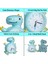 Justup Çocuklar Çalar Saatler Analog Dinozor Duvar Saati Masa Saati Dinozorlar Saat Ev --- Yeşil (15X14 Cm) (Yurt Dışından) 2