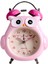 Justup Çocuklar Çalar Saat Sevimli Karikatür Baykuş Loud Bell Çalar Saat Gece Işığı ile Geçmeyen Masa Saati (Kırmızı) (Yurt Dışından) 1
