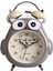 Justup Çocuklar Çalar Saat Sevimli Karikatür Baykuş Loud Bell Çalar Saat Gece Işığı ile Geçmeyen Masa Saati (Gri) (Yurt Dışından) 1