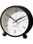 Çalar Saat 4 Inç Yuvarlak Sessiz Analog Erteleme Çalar Saat Geçmeyen, Gece Işıklı, Pille Çalışan Sessiz Çalar Saat, Başucu / Masa Çalar Saat - Siyah (Yurt Dışından) 1