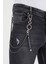 Erkek Slim Fit Likralı Yırtık Füme Kot Pantolon 5