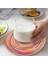Örgülü Renkli Yuvarlak Yer Paspasları Mutfak Yemek Masası Koşucu Isı Yalıtımı Yıkanmaz Sonbahar Placemats 6'lı Set (Yurt Dışından) 2