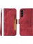 Samsung Galaxy S23 Bilek Kayışlı Flip Cüzdan Telefon Kılıfı Pu Deri Kart Yuvası Kılıfı (Yurt Dışından) 4