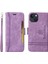 Apple iPhone 15 Bilek Kayışlı Flip Cüzdan Telefon Kılıfı Pu Deri Kart Yuvası Kılıfı (Yurt Dışından) 4