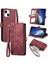 Apple iPhone 15 Cüzdan Kılıf Kelebek Kabartmalı Pu Deri Kickstand Kart Yuvaları Flip Folyo Kapak (Yurt Dışından) 1