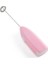 Pembe Elektrikli Kahve Mikser Şarj Edilebilir Süt Yumurta Çalkalayıcı Makinesi Frother Foamer USB Şarj Yumurta Çırpıcı El Ayarlanabilir Blender (Yurt Dışından) 1