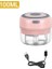 Pembe 100 ml Elektrikli Mini Sarımsak Kıyıcı Şarjlı Mutfak Robotu Kırıcı Kıyma Makinesi Doğrayın Soğan Zencefil Sebze Biber Baharat Et (Yurt Dışından) 1