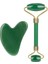 Koyu Yeşil B Doğal Gül Kuvars Yeşim Rulo Gua Sha Seti Yüz Masajı Rulo Yeşim Taşı Guasha Kazıyıcı Yüz Kaldırma Güzellik Masaj Aracı (Yurt Dışından) 2