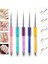 Style3-5mm Nail Art Liner Fırça Uv Jel Boyama Kalem Oyma Nail Art Liner 3D Rhinestones Ultra-Ince Çizgi Çizim Kalem Fırça Manikür Araçları (Yurt Dışından) 2