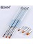 1 Adet Oval Boyut 6 Bqan #4#6#8 Tırnak Sanat Mavi Inci Oval Boya Fırçası Akrilik Glitter Jel Lehçe Ceket Uzatma 3D Çizgi Izgara Petal Fransız Tırnak Fırçası (Yurt Dışından) 2