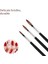 Q16788 3 Adet/takım Akrilik Tırnak Fırçası Siyah Uv Jel Oyma Kalem Fırça Sıvı Toz Nail Art 3D Çizim Kalem Yapı Fırçası Tırnak Sanat Aracı (Yurt Dışından) 3