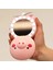 3in1 Karikatür Piggy Mini Kozmetik Ayna Soğutma Fanı Işık El USB Şarj Edilebilir (Yurt Dışından) 1