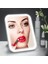 Pembe LED Makyaj Aynası Dokunmatik Ekran 3 Işık Taşınabilir Ayakta Katlanır Vanity Ayna 5x Büyüteç Kompakt Kozmetik Ayna (Yurt Dışından) 4