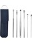 Stil-Mavi 6 Parçalı Set Paslanmaz Çelik Kulak Toplama Aracı Kulak Kepçe Yetişkin Spiral Kulak Kiri Seçici Earpick Sökücü Temizleme Delme Seti Temizleyici (Yurt Dışından) 1