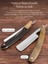Siyah Sandal Ağacı Japonya S45C Karbon Çelik Jilet Düz Kenar Paslanmaz Çelik Keskin Berber Katlanır Jilet Doğal Sandal Ağacı Kolu Boynuz Kolu (Yurt Dışından) 3