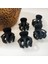 Siyah 3.5cm 1 Adet Küçük 2-5cm Siyah Saç Pençeleri Plastik Mat Yan Saç Klipleri Kızlar Küçük Firkete Saç Şekillendirici Hairgrips Yüksek At Kuyruğu Kadın Pençeleri (Yurt Dışından) 5
