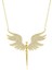 Mikail Meleği Kanat Detaylı Zirkonium Kolye [gold-Sılver] 2