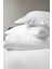 İssimo Home Pure White Beyaz çizgili Saten King Ebat Nevresim Takımı 2