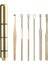 6pcs-Altın 6 Parçalı Set Paslanmaz Çelik Kulak Kiri Toplayıcı Spiral Dönüşlü Kulak Temizleme Çubuğu Kulak Temizleme Çubuğu Kulağı Temizlemek Için Taşınabilir Kulak Temizleme Aracı (Yurt Dışından) 1