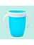 Sky Blue 240ML 360° Dönebilen Bebek Öğrenme Içme Suyu Silikon Bardak Çift Saplı Kapak Çevirin Sızdırmaz Çocuk Su Bardağı Su Isıtıcısı (Yurt Dışından) 1