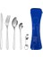 5set-Derin Mavi 1pc Sofra Çantası Fermuarlı Yıkanabilir Seyahat Çatal Bıçak Takımı Çantası Taşınabilir Çanta Akşam Yemeği Ev Alet Seyahat Kamp Kaşığı Için (Yurt Dışından) 1