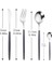 YF3BLACKSILVER1SET Yemek Takımı Altın Çatal Bıçak Kaşık Seti 304 Paslanmaz Çelik Lüks Sofra Takımı Ev Gümüş Çatal Kaşık Bıçak Mutfak Yemek Takımı Dropshipping (Yurt Dışından) 1