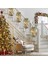 Akülü Ön Aydınlatmalı Merdiven Noel, Ön Kapı Için Noel Çelenkleri, Kapalı Açık Altın Için Asılı Süsler (Yurt Dışından) 5