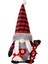 Noel Süslemeleri Noel Şapkası Heykelcik Kırmızı ve Siyah Alfabe Ayakta Gnome Erkek (Yurt Dışından) 1
