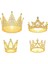 Doğum Günü, Düğün, Parti ve Bebek Duş Taç Için 4 Adet Altın Taç Kek Topper Prenses Taç Kek Süslemeleri (Yurt Dışından) 1
