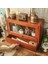 Retro Masaüstü Saklama Kutusu Dresser Kozmetik Raf Toz Geçirmez Çevirme Ahşap Antika Dolap Çay Seti Ahşap Kutu Depolama Dolabı (Yurt Dışından) 3