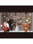 Yılbaşı Noel Sticker Renkli Noel Baba Ren Geyiği 70X50 cm 1