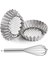 18 Adet Yumurtalı Tart 3.74 Inç, 10 Inç Çırpma Teli ile Cupcake Kek Fincan Kalıbı, Sağlam ve Yeniden Kullanılabilir Mini Pasta Tavası Muffin (Yurt Dışından) 1