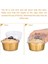 Kapaklı Tatlı Bardakları, 50 Paket Altın Alüminyum Folyo Pişirme Bardak Tutucuları, Cupcake Fırında Yardımcı Ramekin Şeffaf Puding Bardakları (Yurt Dışından) 2