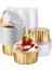 Kapaklı Tatlı Bardakları, 50 Paket Altın Alüminyum Folyo Pişirme Bardak Tutucuları, Cupcake Fırında Yardımcı Ramekin Şeffaf Puding Bardakları (Yurt Dışından) 4