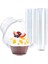 Bireysel Cupcake Kapları, 100 Adet Şeffaf Cupcake Kutuları, Kapaklı Cupcake Tutucular, Tek Bölmeli Muffin Taşıyıcı (Yurt Dışından) 2