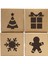 30 Kraft Karton Ekmek Kurabiye Kutuları Set 4X4X2.5INCH Noel Cupcakes, Brownie, Donuts Için Otomatik Açılır Pencere (Yurt Dışından) 4