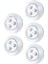 5 Paket LED -Powered Kablosuz Gece Musluk Basın Lambası Koridor Mutfak Yatak Odası Banyo Dolapları Dolapları Için Stick-On Push Güvenli Işıklar, Gümüş (Yurt Dışından) 1