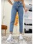 Likralı Mom Jean Pantolon 3