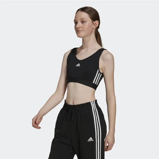 adidas Essentials 3-Stripes Crop Top Kadın Sporcu Sütyeni/Bra GS1343