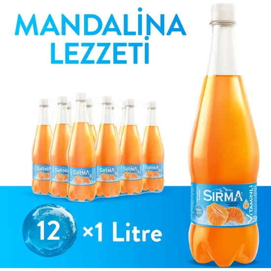 Sırma C Vitaminli Mandalina Aromalı Maden Suyu 12X1 Lt