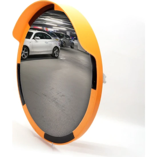 Trafik Güvenlik Aynası 80 cm Sarı-Siyah, Tümsek Ayna, Otopark Aynası