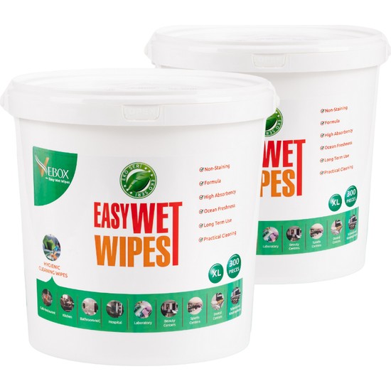 Vebox Easy Wet Wipes Kova 600 Yaprak Eko Ferah Koku Alkol İçermez Günlük Kullanım