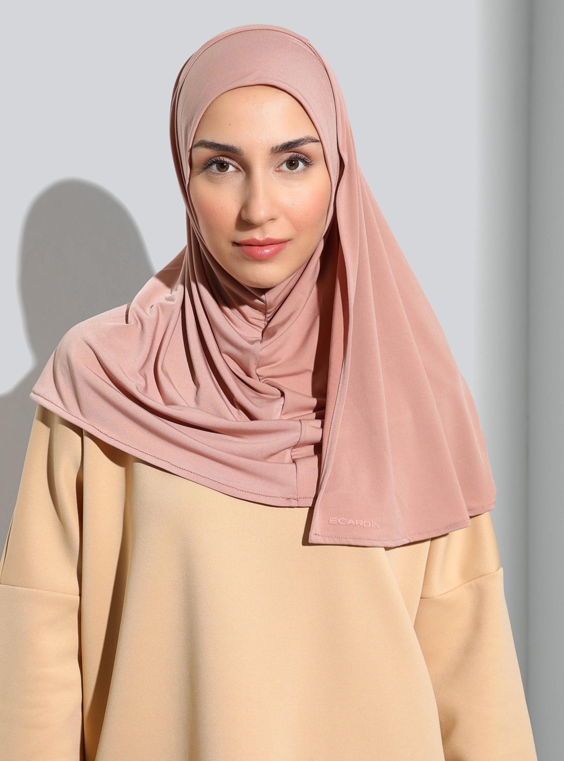 Ecardin Bone Ecardin ST500-SANDY Türban Şal 16 Somon- Somon - Ecardin görsel 2