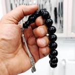 OltutaşıMarket Küre Kesim Oltu Taşı Efe Tesbih 15 mm