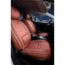 Mk Express Jeep Compas Uyumlu Ön Arka 5 Li Set Pastel Serisi Oto Koltuk Kılıfı Tarçın Renk