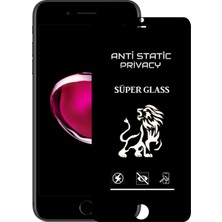 Case World Caseworld Apple iPhone 8 Plus Tam Kaplayan Anti Statik Hayalet Süper Cam Ekran Koruyucu - Siyah